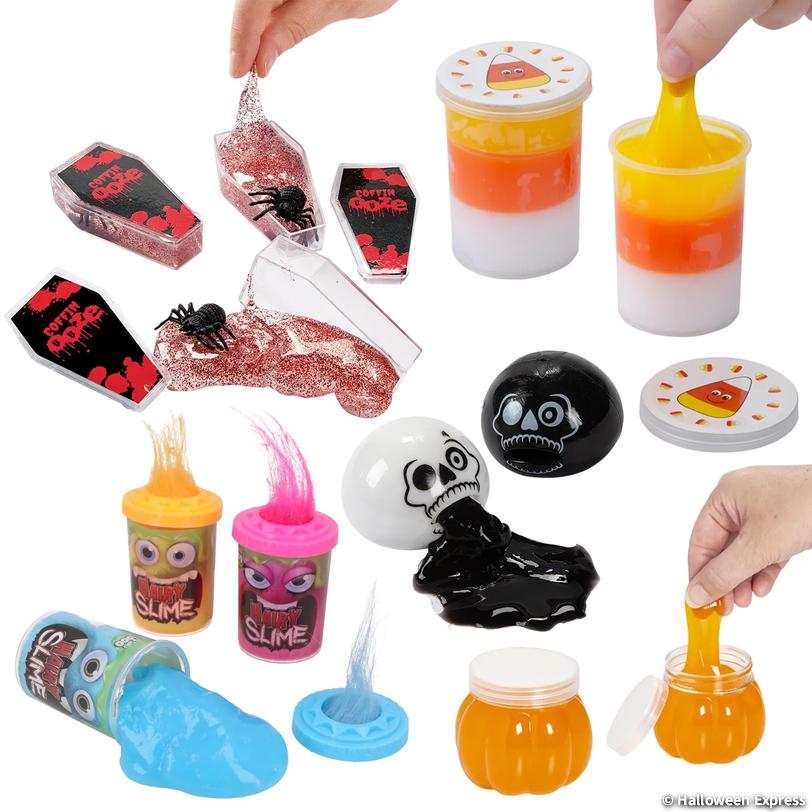 Bulk 60 Pc. Halloween Sticky & Slime Giveaway Kit | Halloween Express