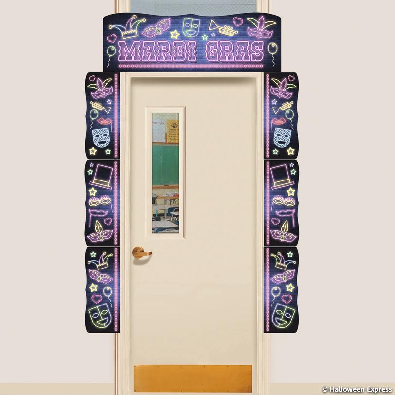 Mardi Gras Door Border | Halloween Express