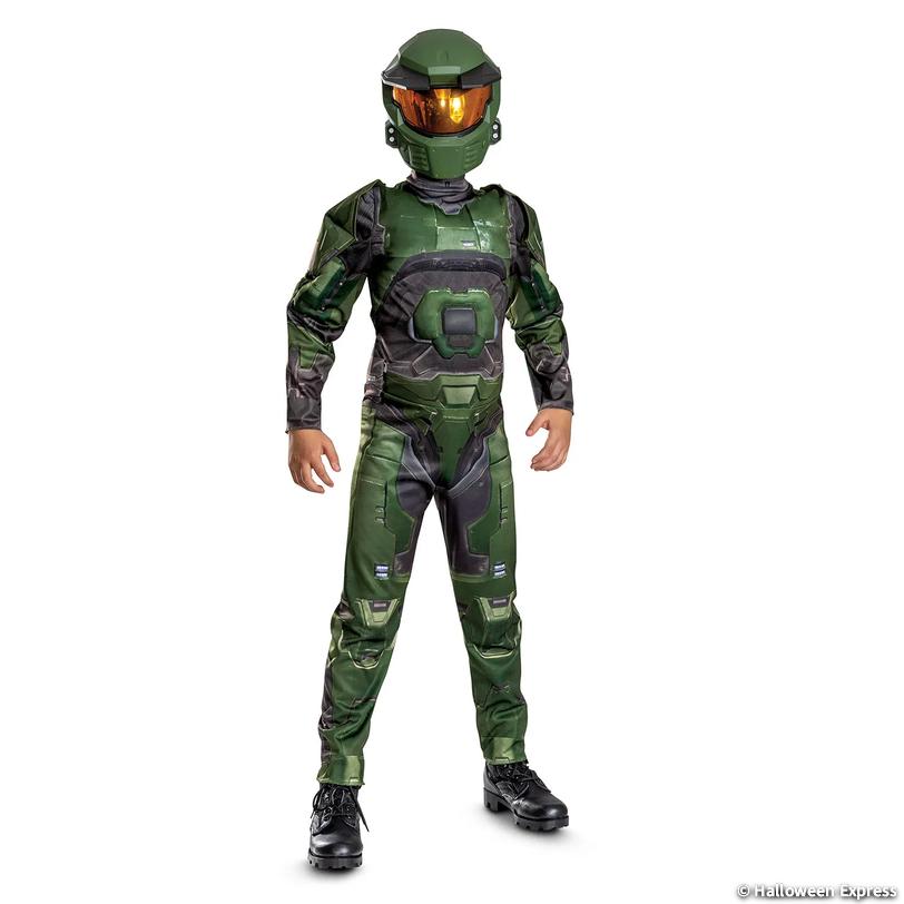 Kids Muscle Halo: Infinite&amp;#8482; Master Chief Jumpsuit Costume Image