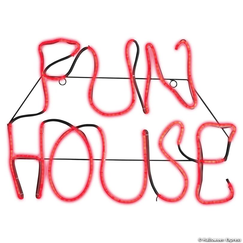Light Glow Fun House Sign | Halloween Express