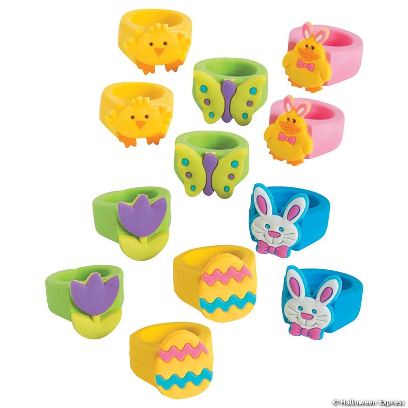 Bulk 144 Pc. Easter Rings | Halloween Express
