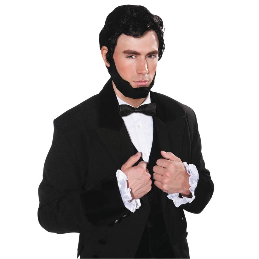 West Bay Characters Abraham Lincoln Full Face Beard – Human Hair – Adult Costume – Theater/Party